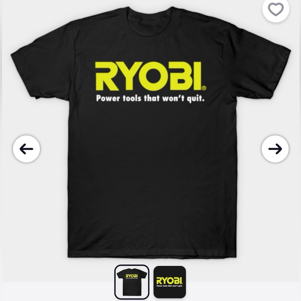 Ryobi black T-shirt size 2 XL